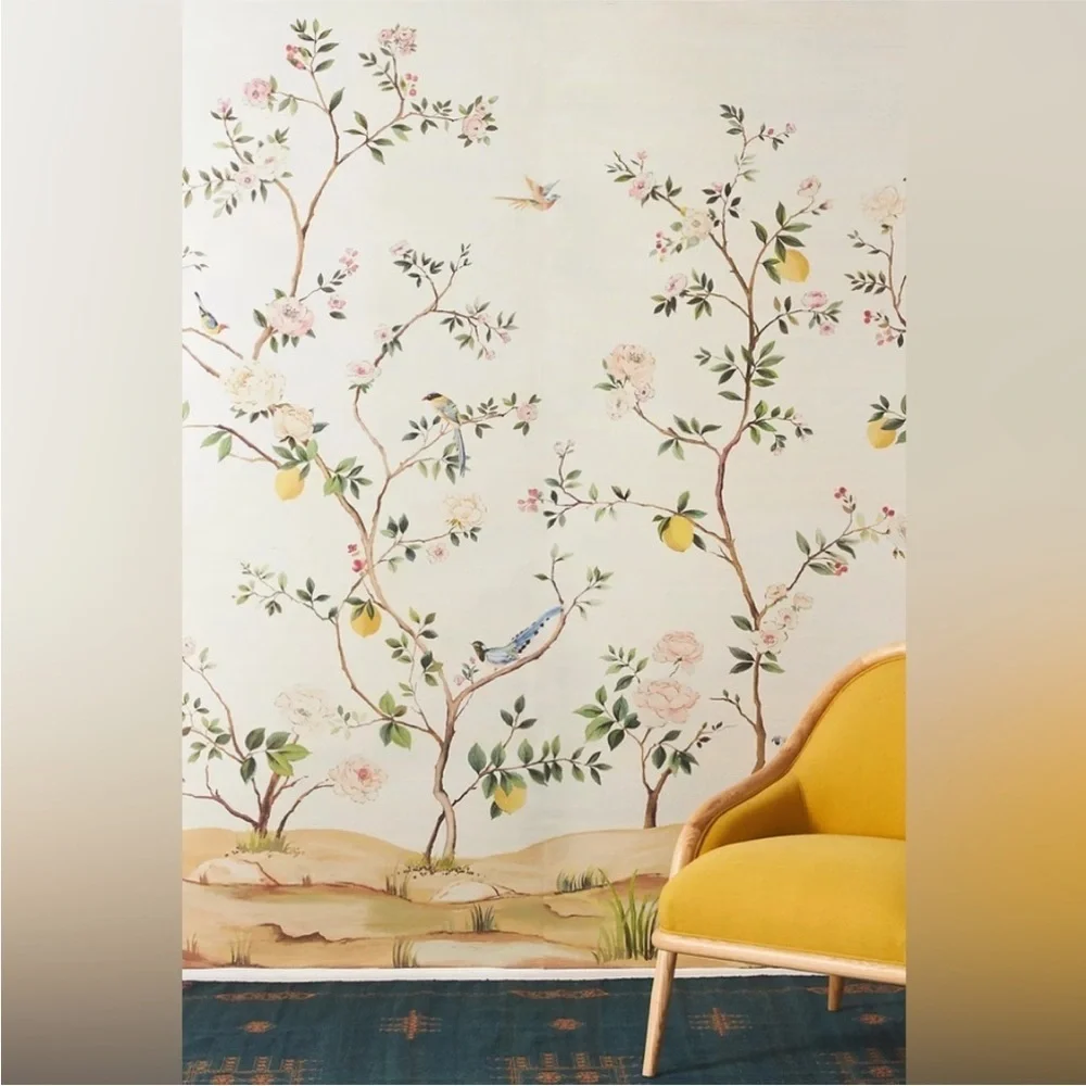 Anthropologie Blossom Chinoisserie Mural NWT